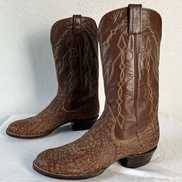 Sanders Shoes Vintage Sanders Cowboy Boots Mens 2 A Hand Crafted